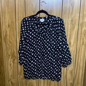 Liz Claiborne Spotted Blouse